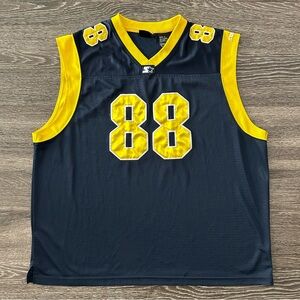 Vintage STARTER 88 Basketball Jersey XL Navy Yellow Hip Hop Urban Streetwear Y2K
